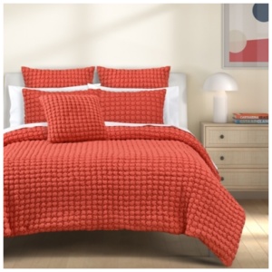 J. Queen Bold Cloud Puff 2 Piece Twin/Twin Xl Quilt Set, Melon