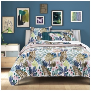 J. Queen Bold Rainforest King/California King 3 Piece Quilt Set, Teal