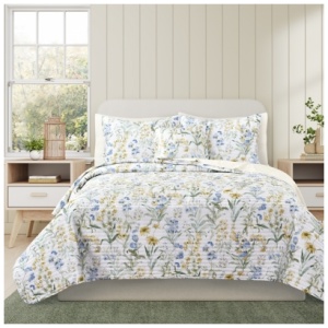 J. Queen Bold Tallulah King/California King 3 Piece Quilt Set, Blue
