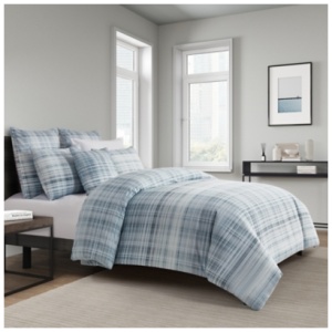 J. Queen Modern Pascal 3 Piece King/California King Duvet Cover Set, Blue