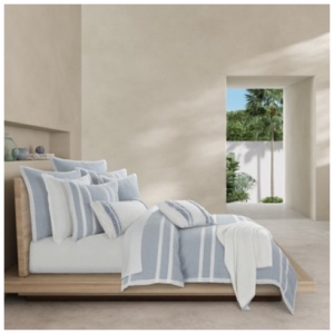 J. Queen Naturals Beachwood King/California King Duvet Cover, Sky Blue