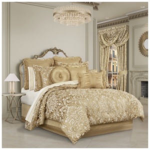 J. Queen New York Aurelia California King 4 Piece Comforter Set, Gold