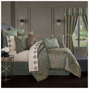 J. Queen New York Dorset California King 4 Piece Comforter Set, Spa