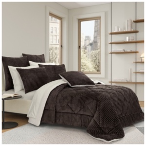 J. Queen New York Everett 3 Piece King Comforter Set, Mocha