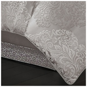J. Queen New York La Scala Silver California King 4 Piece Comforter Set