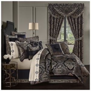 J. Queen New York Windham Queen 4 Piece Comforter Set, Black