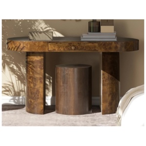 Jennifer Taylor Home Jesse Single Drawer 55" Computer Desk, Dark Brown