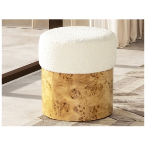 Jennifer Taylor Home Nebula Ottoman, Ivory White