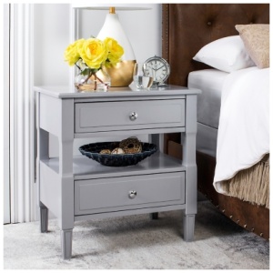 Jenson 2 Drawer Nightstand, Gray