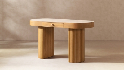 Jesse 25" Home Office Desk, Honey Brown