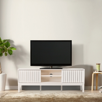 Jonathan Y Gennaro 58" TV Stand, White