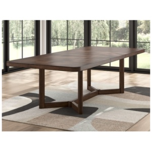 Kendamor 84"-108" Extendable Dining Table, Dark Brown, Wood