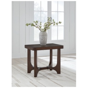 Korestone End Table, Dark Brown