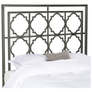 Kory Queen Metal Headboard, Antique Iron Finish