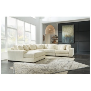 Lindyn 5-Piece Modular Sectional with Chaise, Ivory