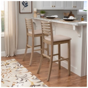 Linon Bar Stool, Natural