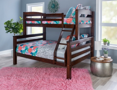 Linon Cale Twin Over Full Bunk Bed, Espresso