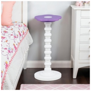 Linon Candice Side Table, Violet