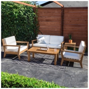 Linon Cary Outdoor Coffee Table, Natural