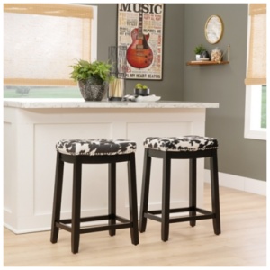 Linon Claridge Counter Height Bar Stool, Black