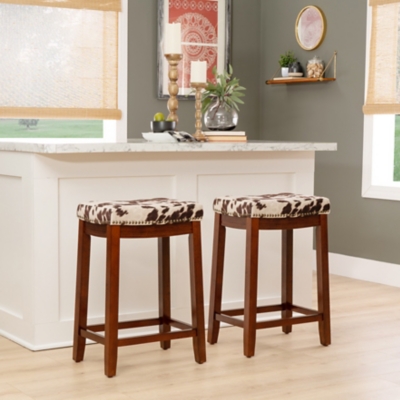 Linon Claridge Counter Height Bar Stool, Brown