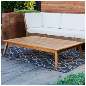 Linon Colette Outdoor Coffee Table, Natural