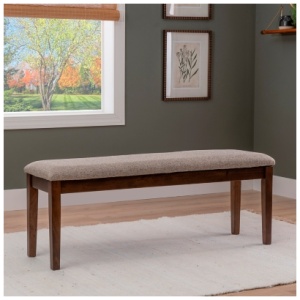 Linon Devin 50" Dining Bench, Brown