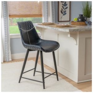 Linon Griffin Counter Height Bar Stool, Blue