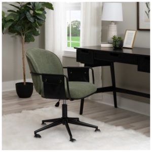Linon Kami Home Office Desk Chair, Olive Geen