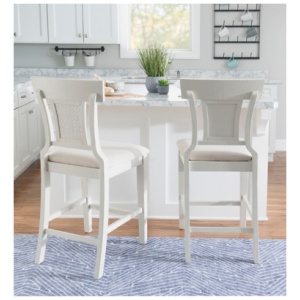 Linon Lina Counter Height Bar Stool, Beige