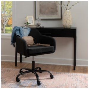 Linon Mason Home Office Desk Chair, Black