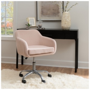 Linon Mason Home Office Desk Chair, Pink