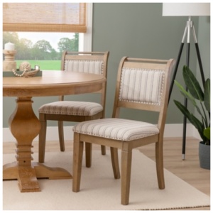 Linon Meri Charm Dining Chair, Gray