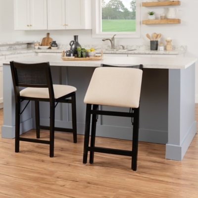 Linon Pacey Counter Height Bar Stool, Black