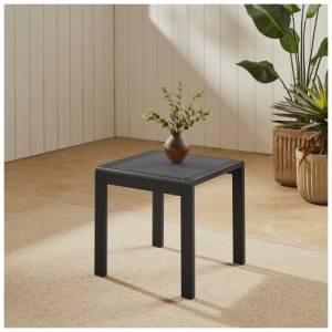 Linon Rosemary Outdoor Side Table, Black