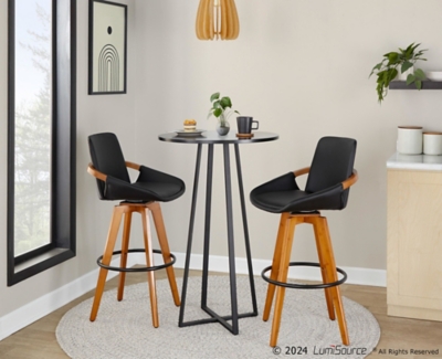 LumiSource Cosmo Bar Height Bar Stool, Black