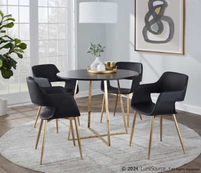LumiSource Cosmo Dining Table, Black