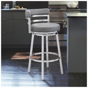 Madrid Counter Height Bar Stool, Gray
