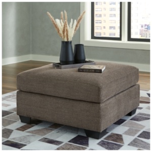 Mahoney Oversized Accent Ottoman, Chocolate