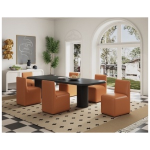 Manhattan Comfort Anna Dining Chair, Saddle