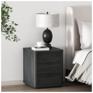 Manhattan Comfort Evelyn 20" 3 Drawer Nightstand, Gray