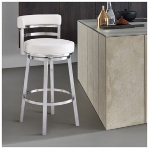 Mardid Counter Height Bar Stool, White