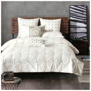 Marta 3 Piece Full/Queen Comforter Set, White