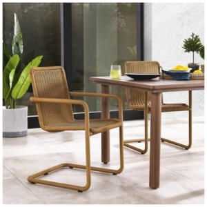 Modway Abacus Outdoor Dining Chair (Set of 2), Natural