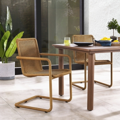 Modway Abacus Outdoor Dining Chair (Set of 2), Natural