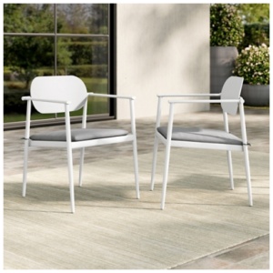 Modway Aeris Outdoor Dining Chair (Set of 2), White