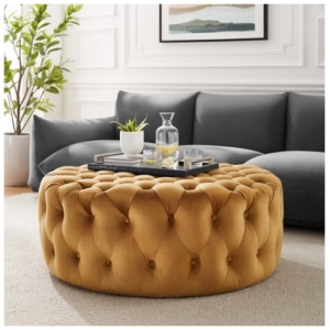 Modway Amour Ottoman, Cognac