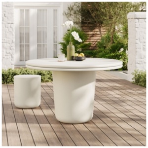 Modway Brion Outdoor Dining Table, White