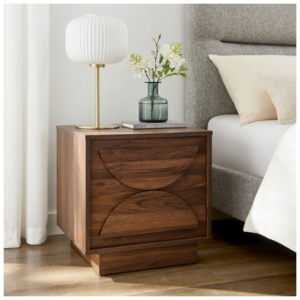 Modway Bulwark 20" 2 Drawer Nightstand, Walnut