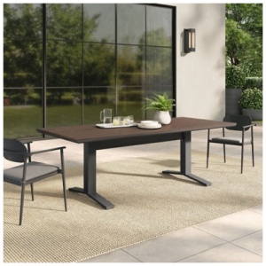 Modway Gavelston Outdoor Dining Table, Gray/Charcoal Gray
